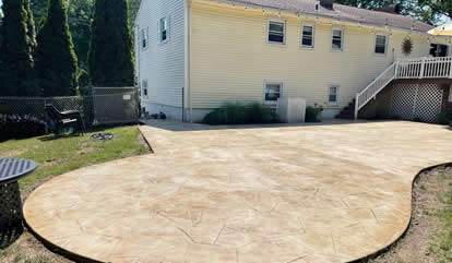 Stamped Concrete Walkway and Patio Project