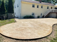 Residential Stamped Concrete Walkway and Patio