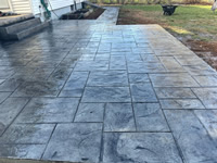 Residential Stamped Concrete Patio and Walkway